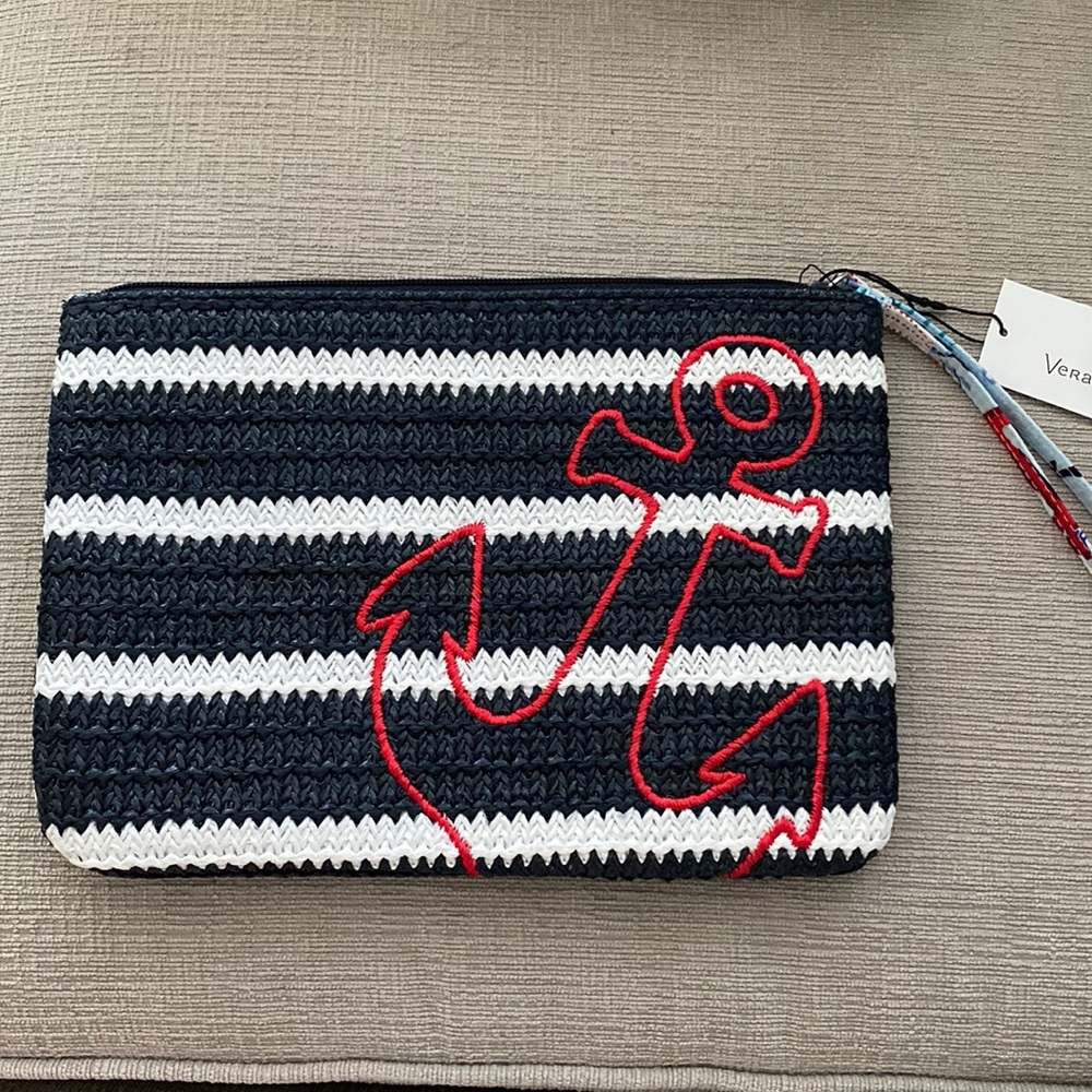Vera Bradley Straw Beach Wristlet pouch